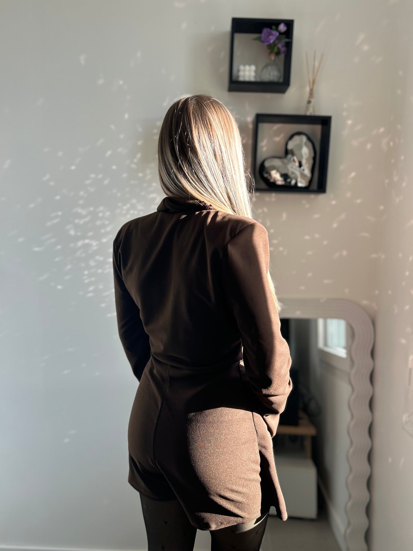 Combi blazer short à paillettes