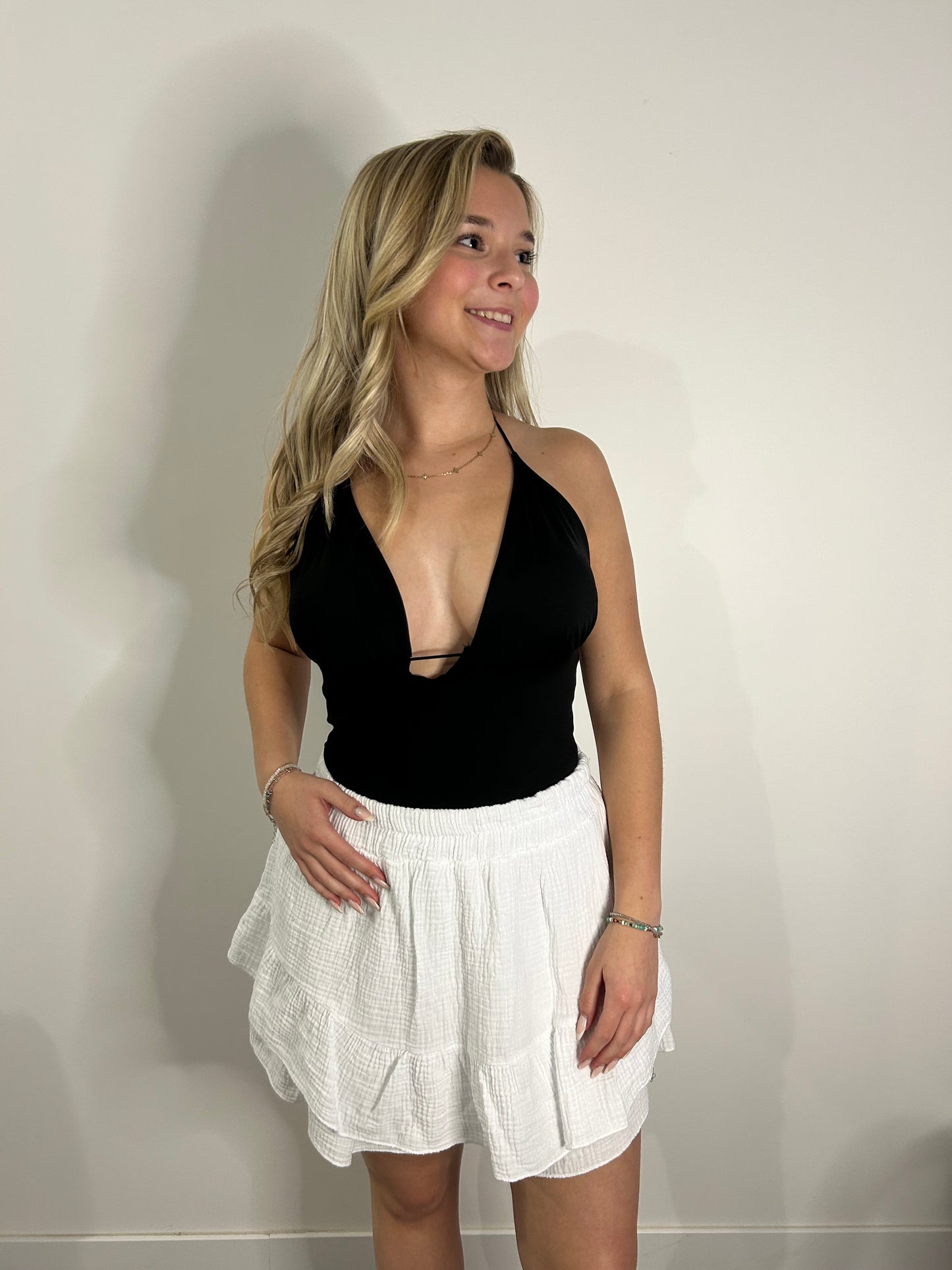Jupe short gaze de coton
